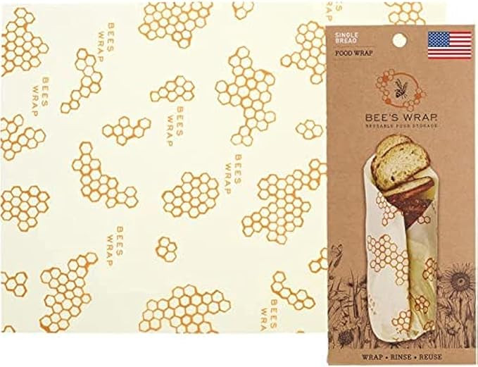 Bee's Wrap - Large Bread Wrap - Made in the USA with Certified Organic Cotton - Plastic and Silic... | Amazon (US)