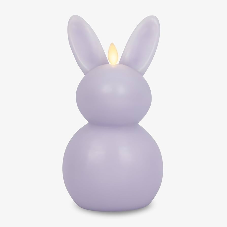 Luminara Easter Bunny Candle- Gentle Lavender 4.5" x 4.5" x 8.5"- Flameless Real-Flame Holiday-In... | Amazon (US)