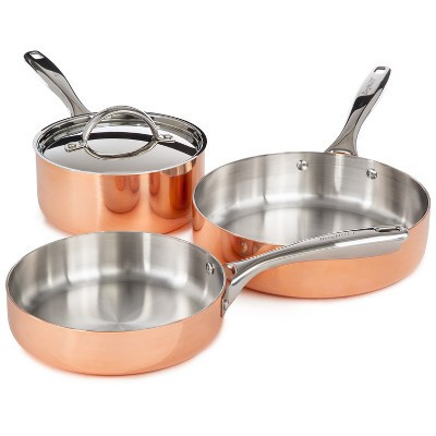 BergHOFF Copper Tri-Ply 4Pc Starter Set, Polished | Target