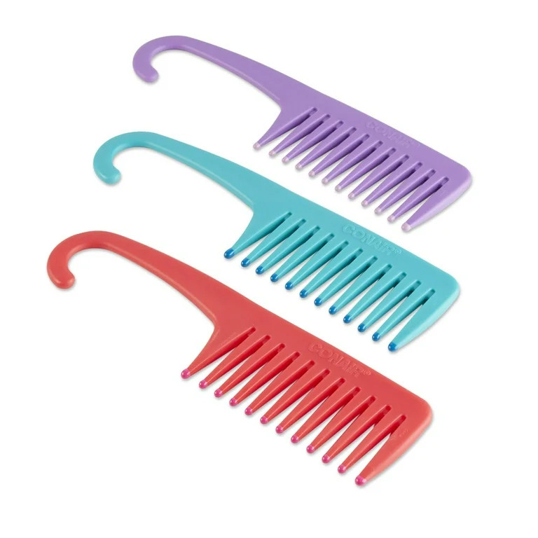 Conair Detangle & Smooth Hanging Shower Hair Comb, Multicolor - Walmart.com | Walmart (US)