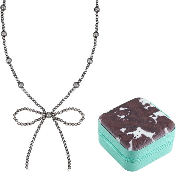 Navajo Pearl Bow Necklace and Western Jewelry Box for Women Cowgirl Necklaces Jewelry | Amazon (US)