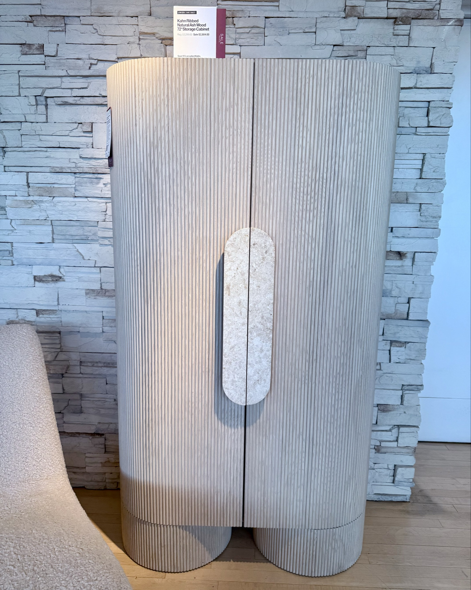 Kahn 41" Ribbed Whitewashed Ash Wood Closed Storage Cabinet from Crate & Barrel on sale.
Sale $2,804.00, reg. $3,299.00. 
Final Weekend to save! 

#LTKHome #LTKSeasonal #LTKSaleAlert