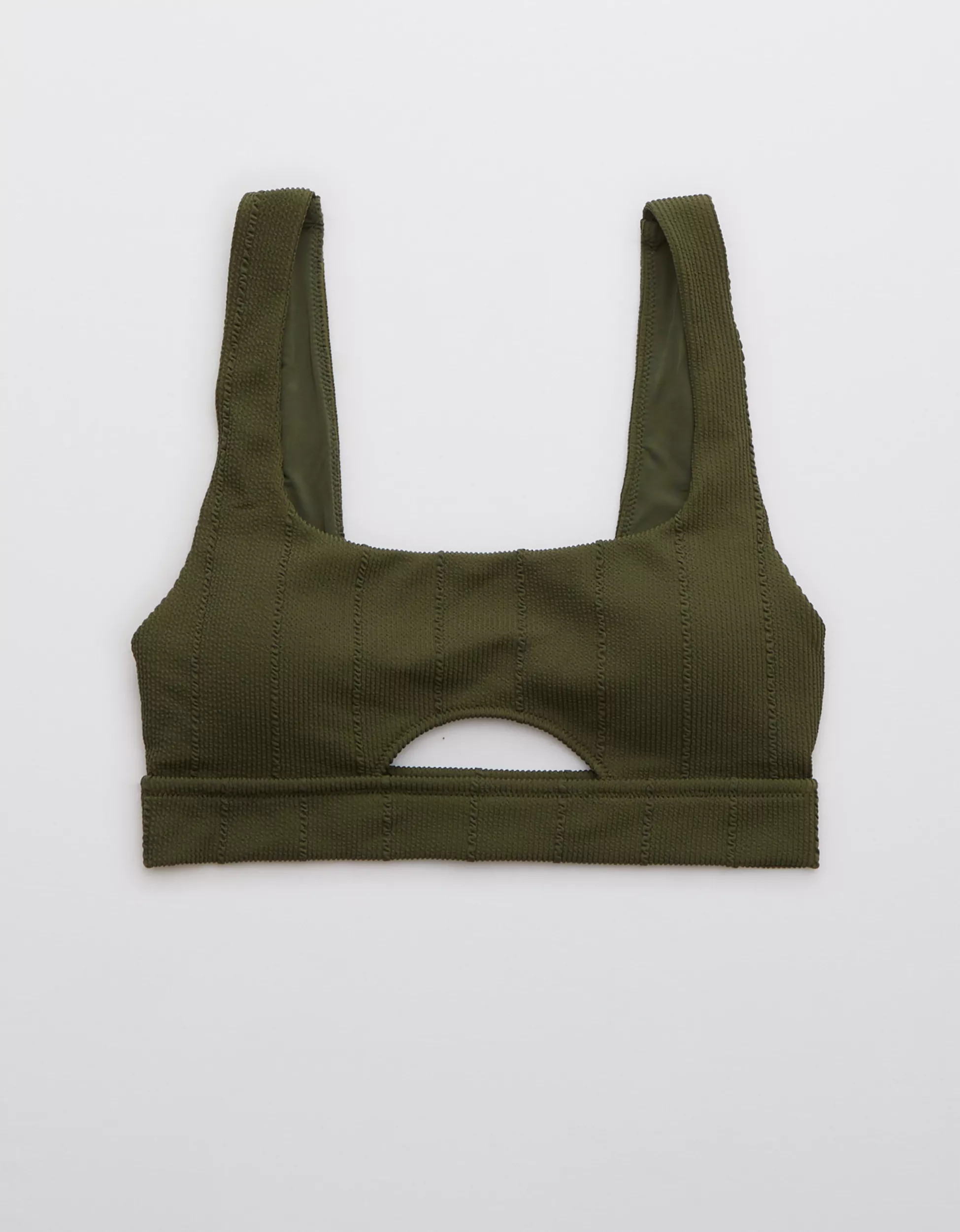 Aerie Crinkle Cut Out Scoop Bikini Top | American Eagle Outfitters (US & CA)