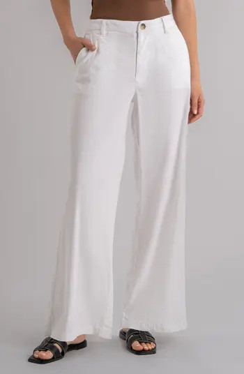 Meg High Waist Linen Blend Wide Leg Pants | Nordstrom