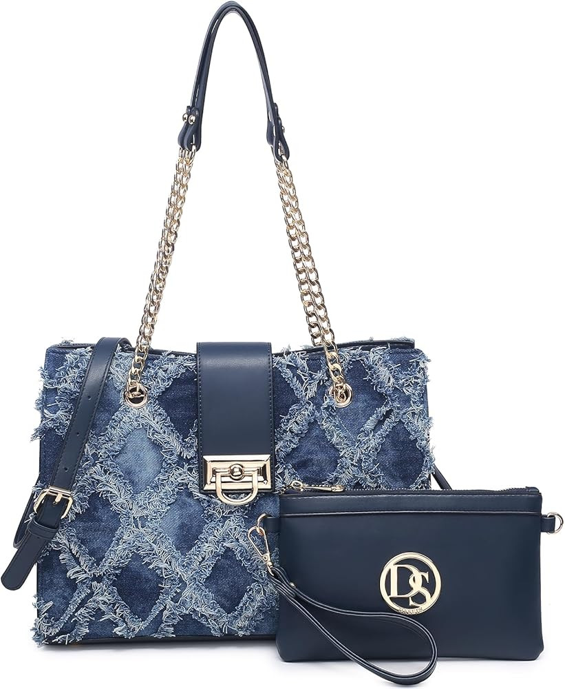 Dasein Bolso de mano de cuero para mujer, bolso de hombro con asa superior, bolso de mano a juego | Amazon (US)