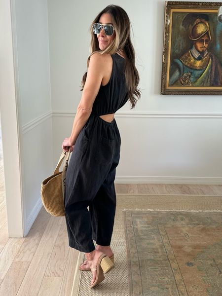 The target linen blend romper/jumper in black. Great throw on for the warm
Months ahead. Dress up or down 
Target finds
Target style 
Affordable style 

#LTKunder100 #LTKtravel #LTKunder50