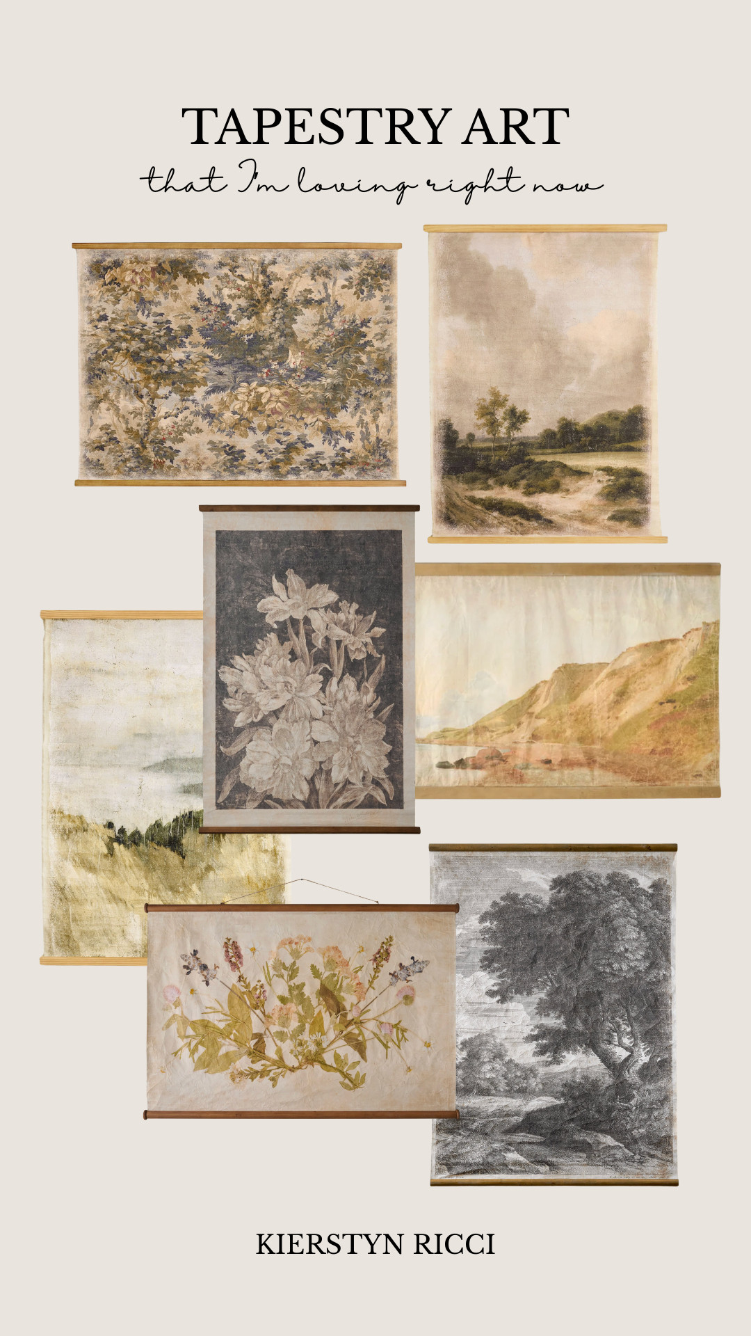 Tapestry art finds I’m loving right now — all currently on sale at Magnolia and Pottery Barn. These vintage-inspired textile wall hangings add warmth, texture, and a collected feel to any space. 

 #LTKHome #LTKSaleAlert