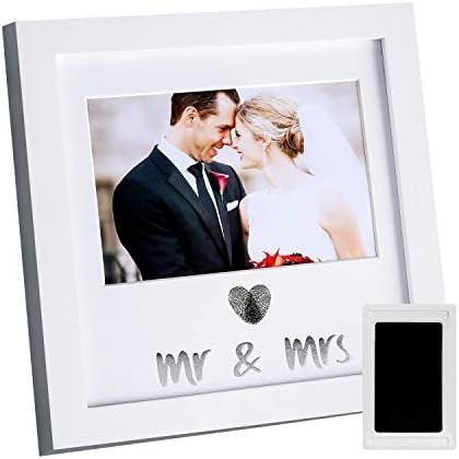Jinchuan Heart Thumbprint Keepsake Frame and Ink Kit,Wedding Picture Frame Wedding Registry Idea ... | Amazon (US)