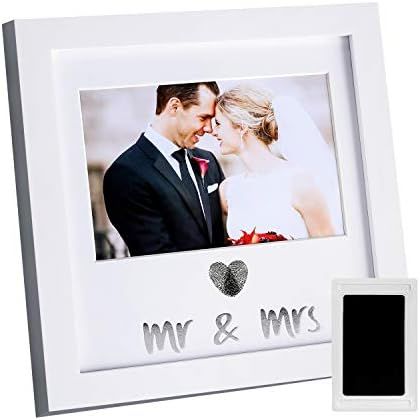 Amazon.com - Jinchuan Heart Thumbprint Keepsake Frame and Ink Kit,Wedding Picture Frame Wedding R... | Amazon (US)