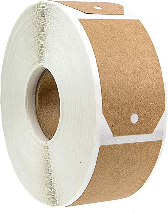 kifuwen 1.15x2 inch Sticker Tags ,500 Pieces Kraft Paper Labels, Blank Stickers, for Kitchen, Off... | Amazon (US)