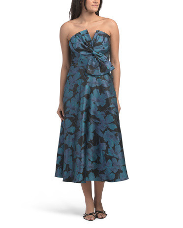 Strapless Floral Midi Dress | TJ Maxx