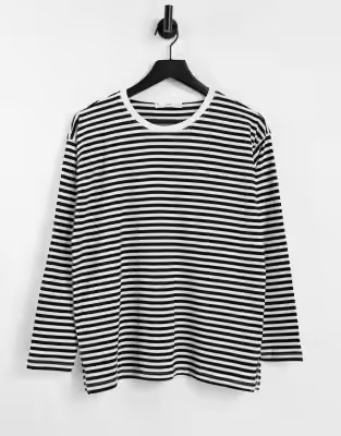 Mango long sleeved striped t-shirt in beige | ASOS | ASOS (Global)