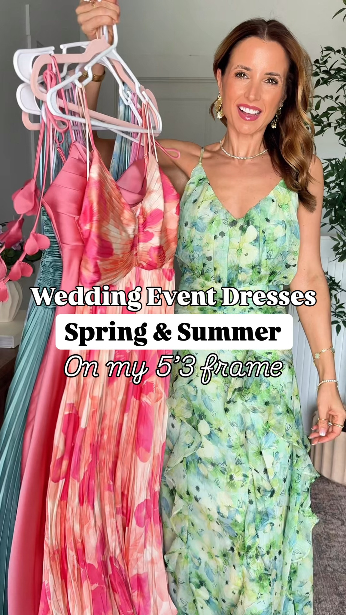 Such gorgeous wedding guest dresses for spring, summer and early fall! Code LISA123 on first time purchases. Wearing XS in each. Spring wedding guest dress. Summer wedding guest dress. Wedding guest dress. Pleated maxi dress. Formal dress. Cocktail dress. Party dress. Floral dresses. 
*The long green floral maxi runs a little big - consider sizing down if in-between. Could size down in the pleated midi dresses if in-between sizes as well.