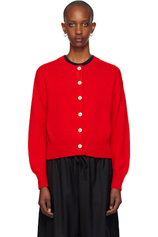 Red Ada Crewneck Cardigan | SSENSE