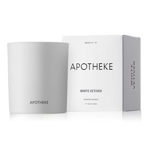 Apotheke Luxury Scented Candles for Home, White Vetiver - Aromatherapy Jar Candle with Soy Wax Blend | Amazon (US)