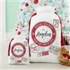 North Pole Delivery Personalized Canvas Drawstring Santa Sack - Small | Personalization Mall