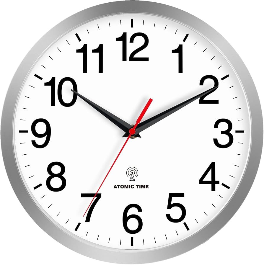 Rohioue Atomic Wall Clock Modern 10 Inch Battery Operated Analog Clock Decorative for Bedroom Kit... | Amazon (US)