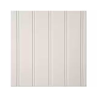 EUCATILE 32 sq. ft. 3/16 in. x 48 in. x 96 in. Beadboard White True Bead Panel 975-759 - The Home... | The Home Depot