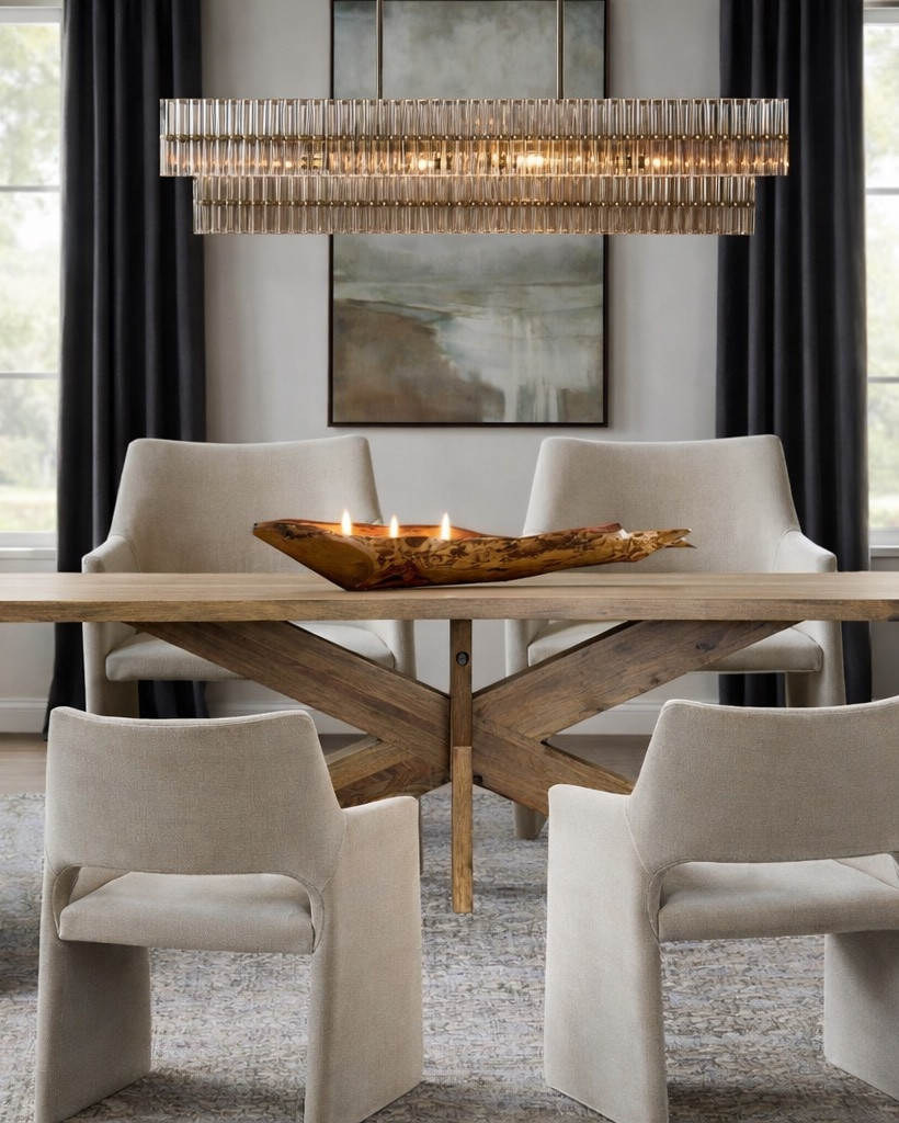 ✨ Dining dreams, unlocked ✨
Modern elegance with cozy comfort. A warm wood table anchors the space, while soft neutral chairs invite everyone to linger a little longer. The statement chandelier and layered artwork bring sophistication, and the flowing drapes frame the room with timeless style.

Perfect for gatherings, work-from-home moments, or simply enjoying a quiet dinner, this design proves dining spaces can be both functional and beautiful.

Ready to transform your dining room into a cozy yet elevated retreat? Send us a message to get a custom design made just for you!

www.missiondecor.space

#LTKHome #LTKStyleTip #LTKSaleAlert
#LTKmomlife 

#LTKSpringSale #LTKfitnessgoals #LTKOver40#LTKMothersDay

ltksalealert ltkhome ltkover40 ltkmothersday ltkxwayday ltkfitnessgoals ltkmomlife ltkselfcare

#LTKSaleAlert #LTKHome #LTKselfcare