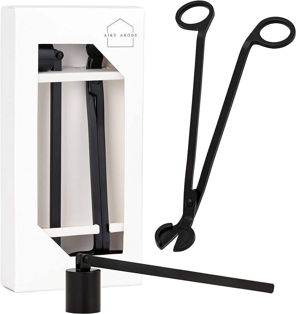 Candle Wick Trimmer and Candle Snuffer Accessory Set – Black | Amazon (US)