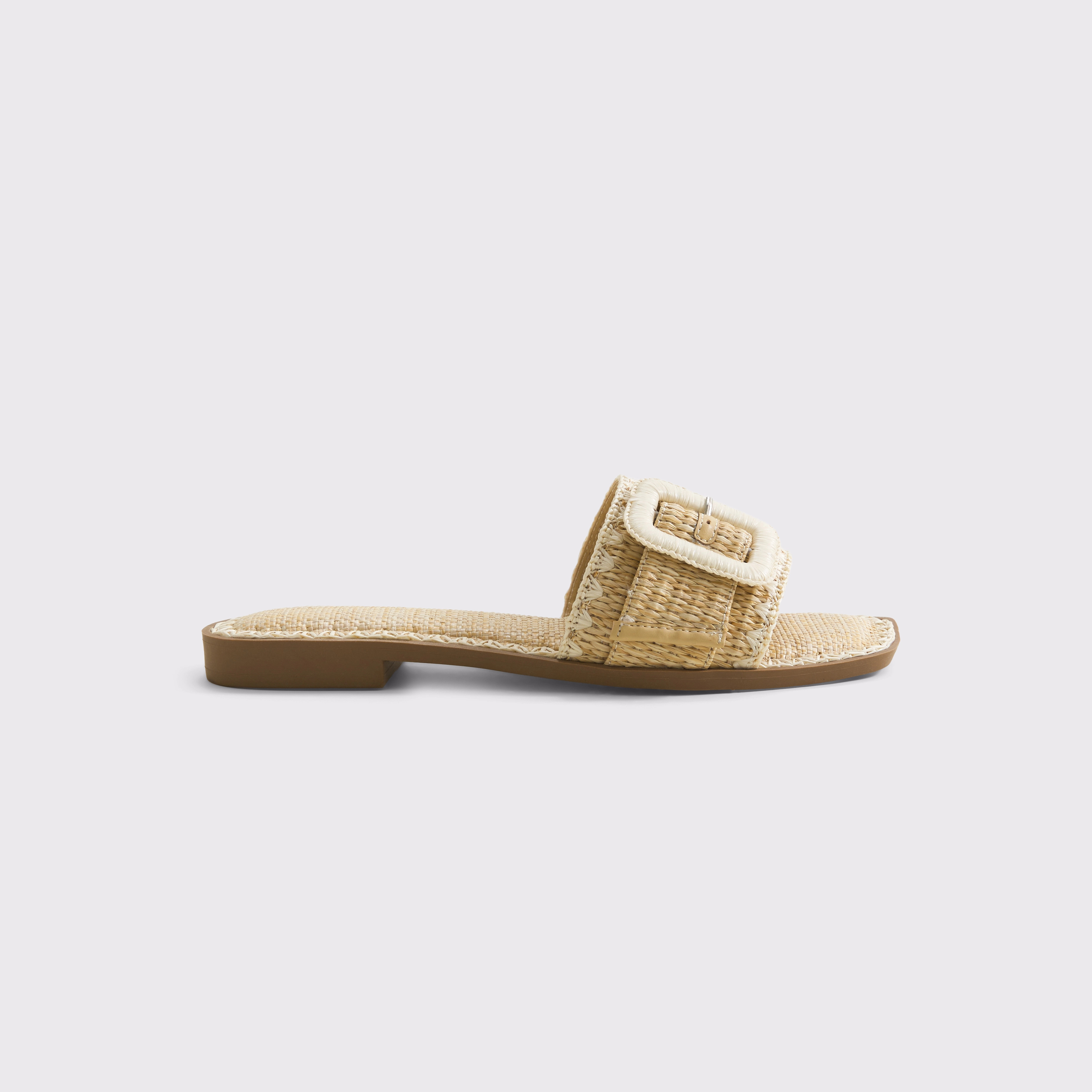 Raffia Buckle Slide Sandals | Abercrombie & Fitch (US)