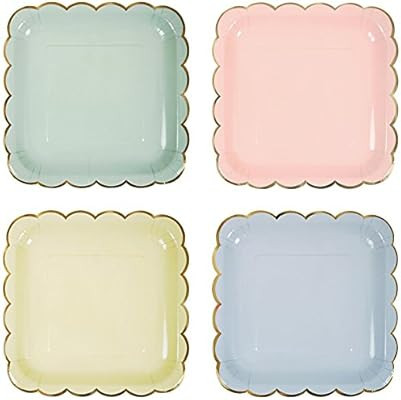 Meri Meri, Pastel Plates, Birthday, Party Decorations - Large | Amazon (US)