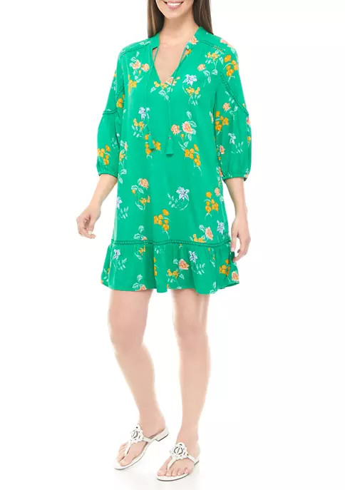 Women's Blouson Sleeve Paisley Peasant Dress | Belk