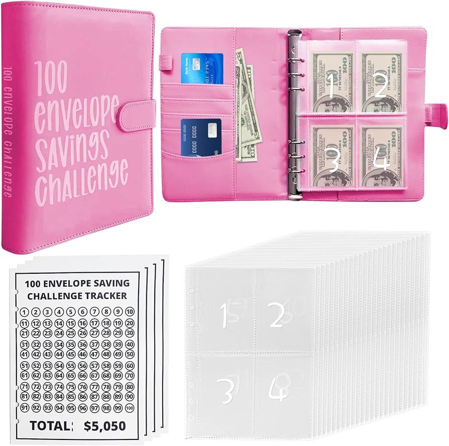 100 Envelopes Money Saving Challenge, Easy and Fun Way to Save $5,050, Budget Binder Savings Chal... | Amazon (US)