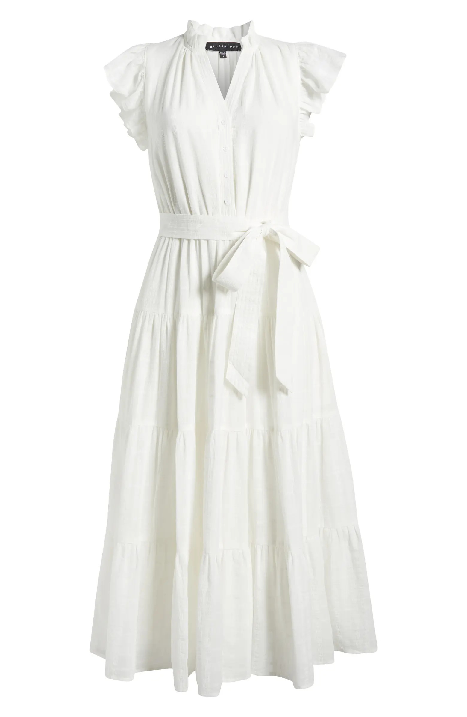 Dianthus Tiered Cotton Midi Dress | Nordstrom