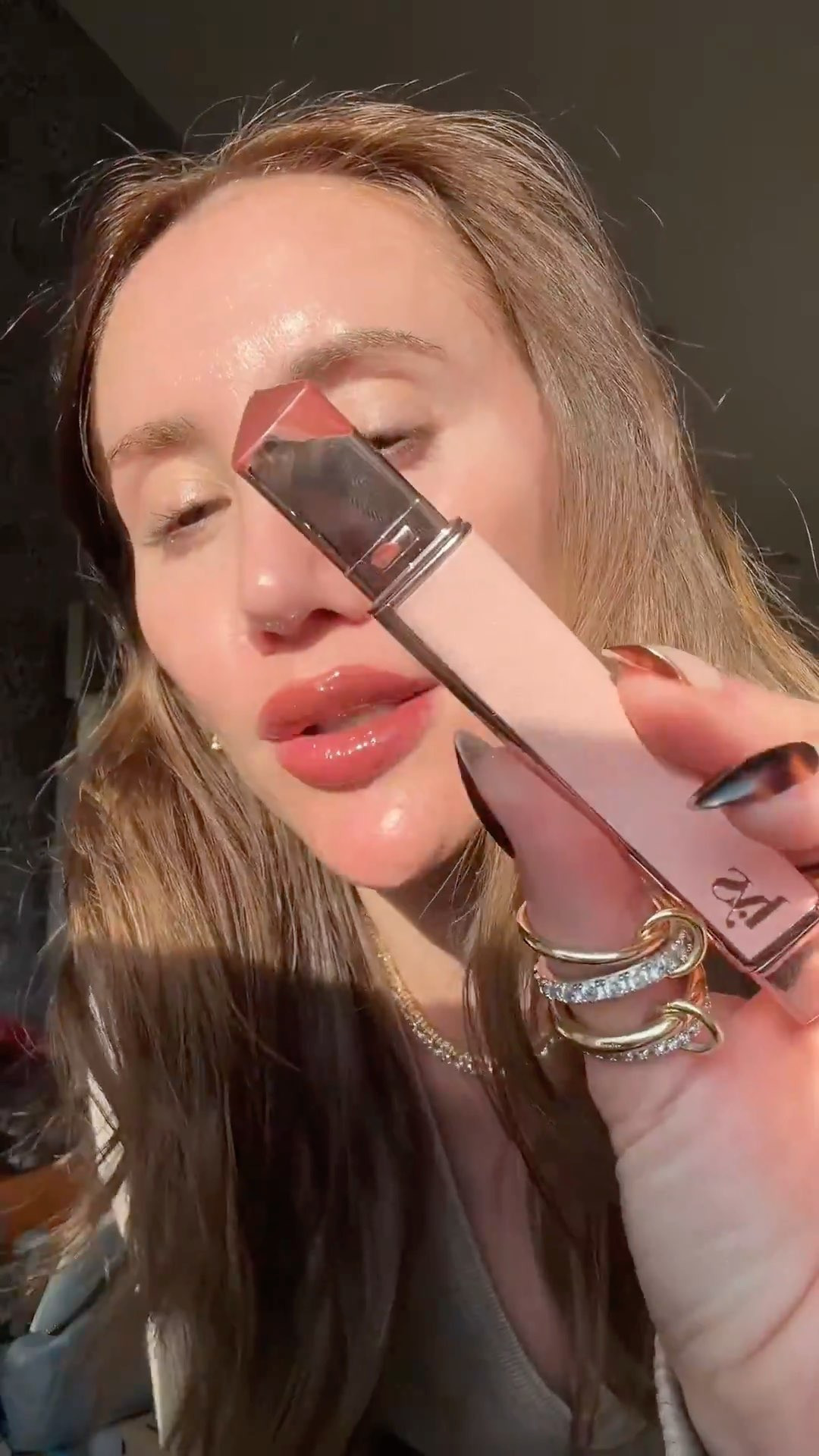 if you've sworn off lip plumpers because they burn and sting, this one doesn't do that at all. you still get that fuller plumped look but without the tingle that makes your lips feel like they're on fire. it's glossy and actually hydrating instead of drying you out, and i'm trying two shades here that both look so juicy on.

#lipgloss #lipplumper #glossylips #juicylips #makeupreview
lys beauty speak love lip plumping glossy lip balm in visionary and genius
plumping lip gloss that makes lips fuller without the burn
non sticky high shine glossy lip balm that hydrates
buildable juicy lip gloss for a plumped fuller lip
gentle lip plumper that doesn't sting or tingle  

 #LTKBeauty