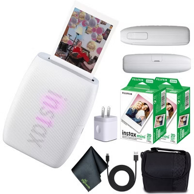 FUJIFILM INSTAX MINI LINK 3 Smartphone Printer (Clay White) + 40 Instant Film | Target