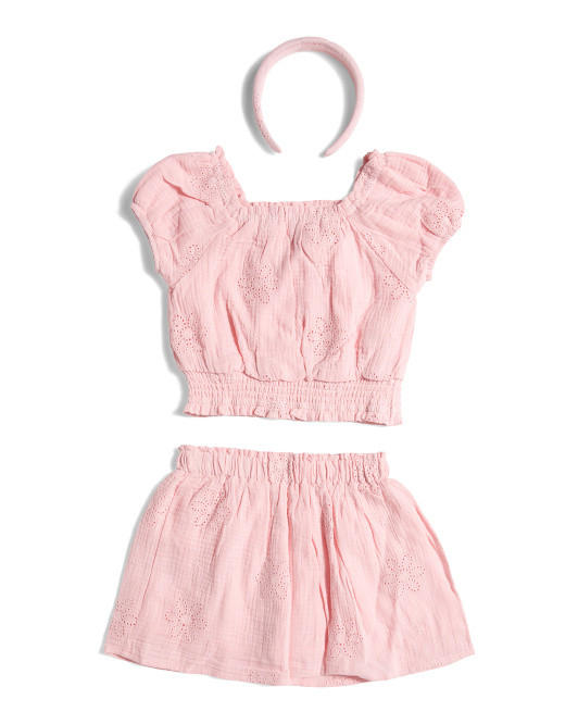 Girls Eyelet Gauze Skirt Set | Kids' Sets | Marshalls | Marshalls