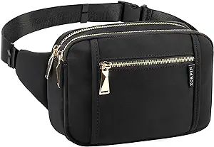 ZORFIN Fanny Packs for Women Men, Belt Bag with 5 Zipper Pockets, Fashion Waist Pack Crossbody Ba... | Amazon (US)