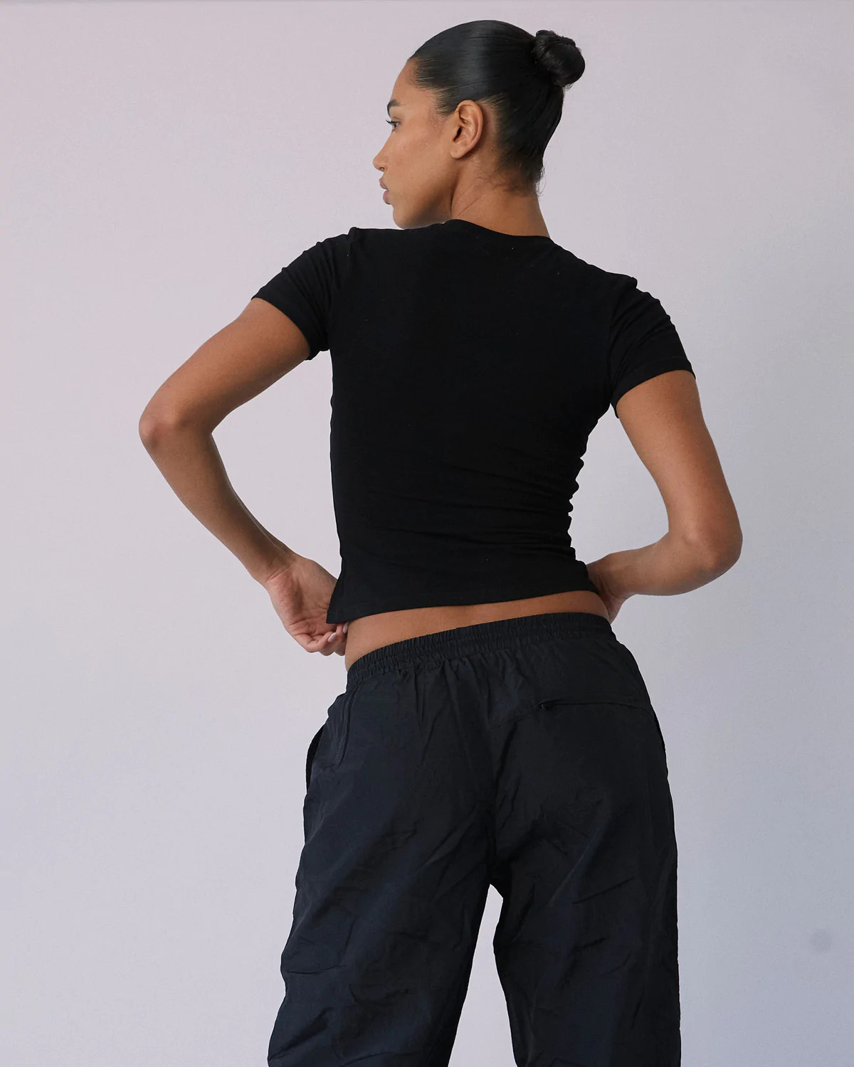 Short Sleeve Top - Black | Adanola UK