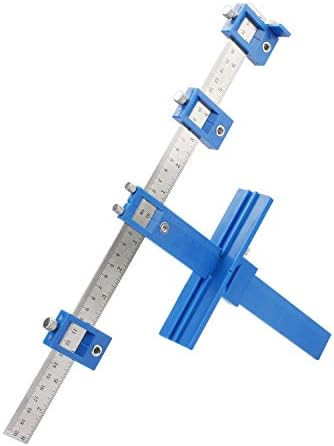 Cabinet Hardware Jig, Adjustable Punch Locator Woodworking Drilling Dowelling Template Drill Guid... | Amazon (US)