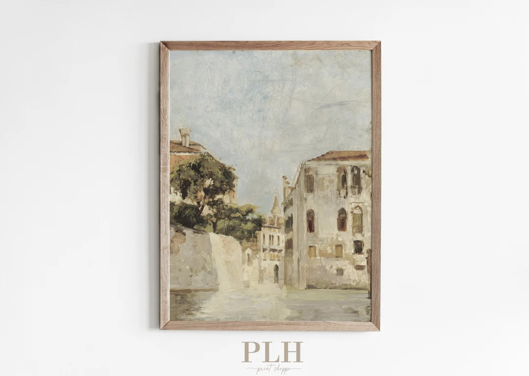 Vintage Italian Cityscape Art Print | Vintage Art | European Wall Art | Wall Decor | Bathroom Dec... | Etsy (US)