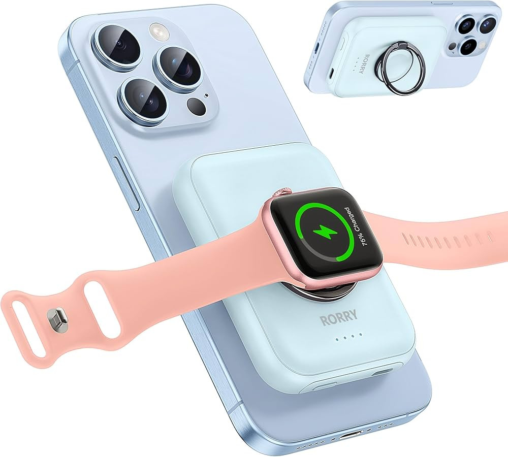 RORRY for Magsafe Portable Charger, [for iPhone & iWatch][Simultaneously Fast Charging] Wireless ... | Amazon (US)