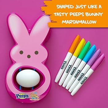 The Eggmazing Egg Decorator - Peeps Bunny - Arts and Craft Set Includes 6 Colorful Quick Drying, ... | Amazon (US)