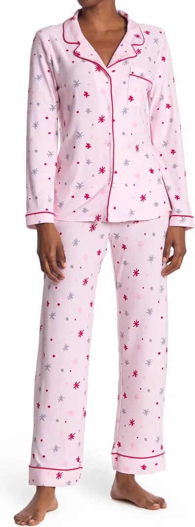 JACLYN Yummy Long Sleeve Notch Collar Pajama Set | Nordstromrack | Nordstrom Rack