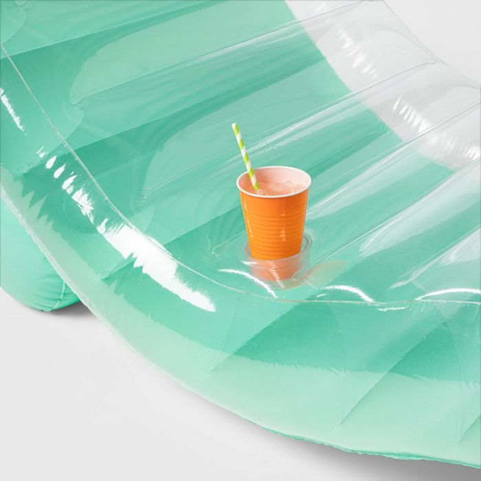Chaise Pool Float Lounge Green - Sun Squad™ | Target