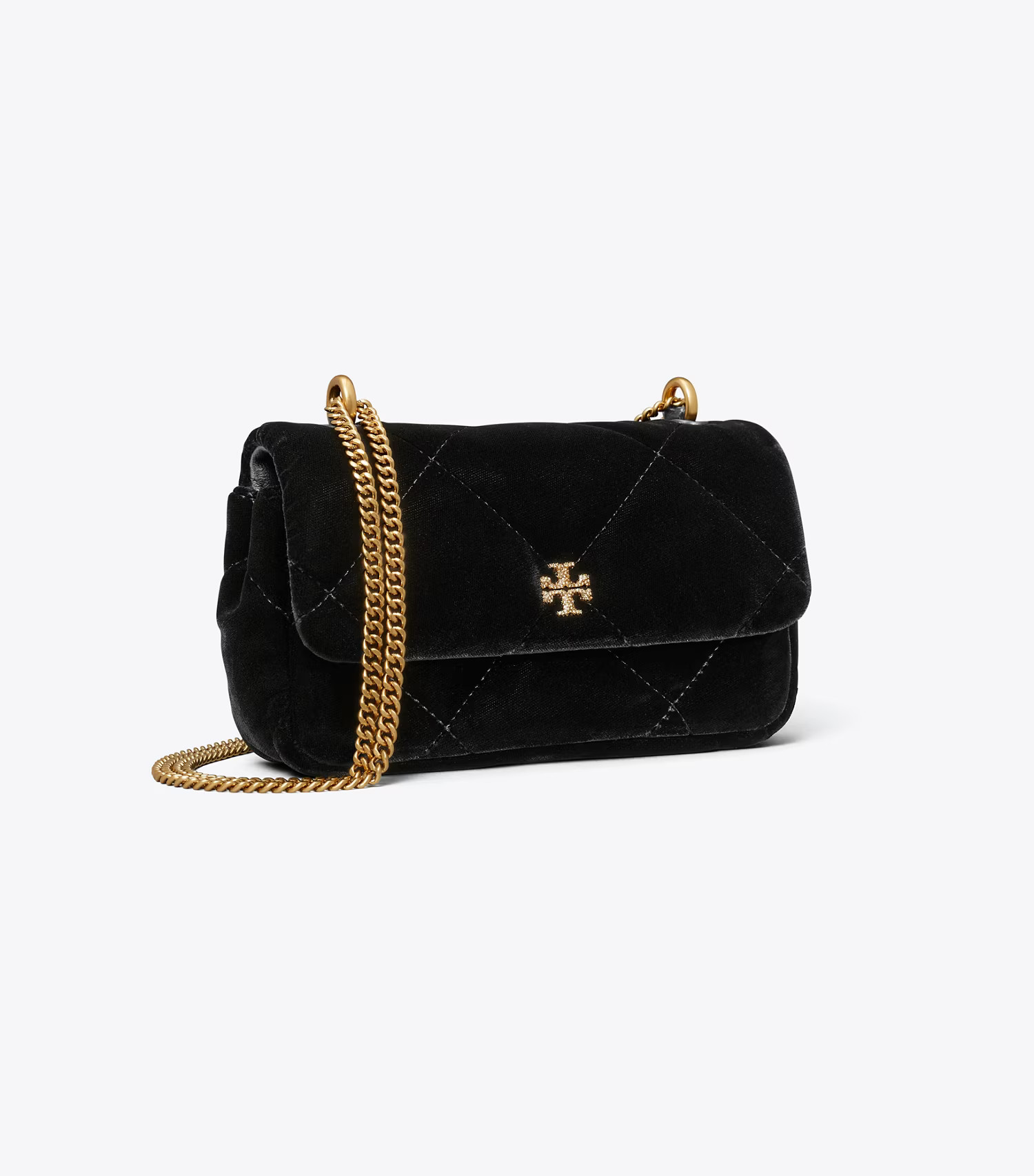 Mini Kira Diamond Quilt Velvet Pavé Flap Bag: Women's Designer Crossbody Bags | Tory Burch | Tory Burch (US)
