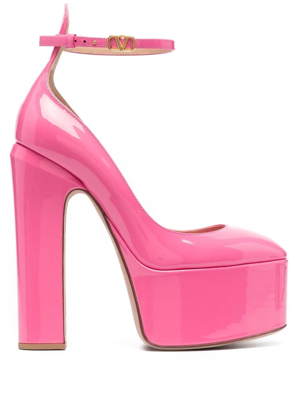Valentino Garavani Tan-Go 155mm platform pumps - Pink | Farfetch Global