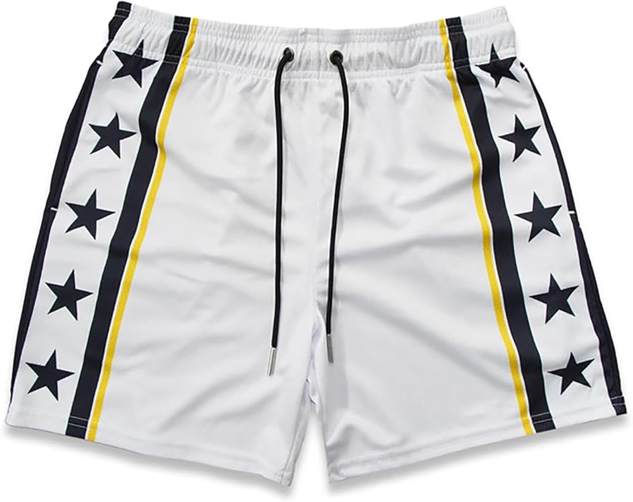 Men's Mesh Basketball Shorts Breathable Athletic Shorts with Pockets Lightning & Star Print Gym T... | Amazon (US)