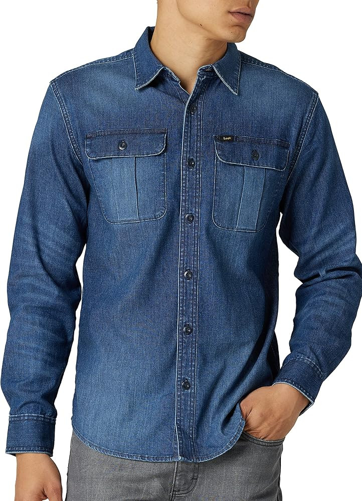 Lee Men's Working West Relaxed Fit Long Sleeve Shirt | Amazon (US)