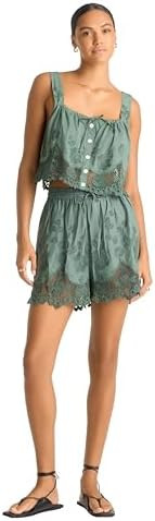 Vitamin A 2024 Cruise Women's Swimwear Flora Beachside Broderie Short Swimsuit Cover Up | Amazon (US)