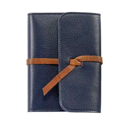 Graphic Image 7"" Leather Wrapped Refillable Journal in Blue at Nordstrom | Nordstrom