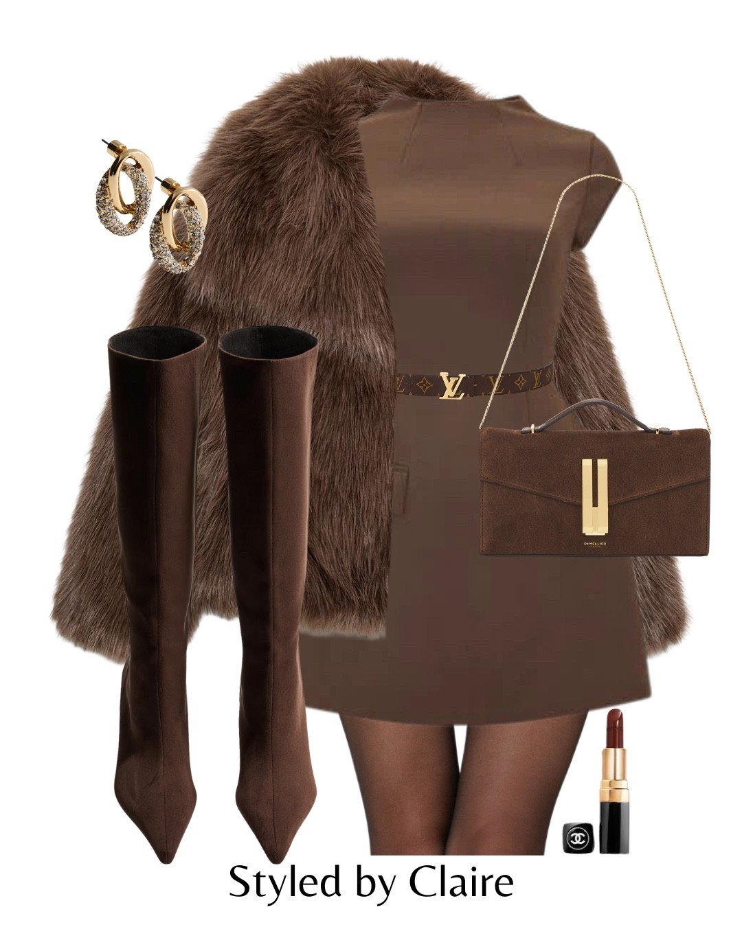 ODD MUSE DRESS🤎
Tags: viral cap sleeve mini dress high neck chocolate brown Louis Vuitton belt suede faux knee high boots H&M Zara fur coat jacket oversized demellier London bag fashion winter festive date night city break Parisian style inspo outfit ideas chic women Christmas night out partywear

#LTKpartywear #LTKstyletip #LTKdresses