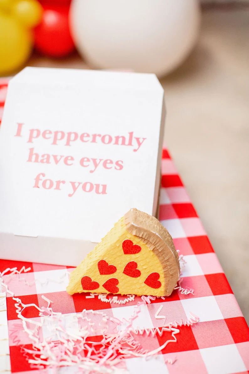 Valentines Day Mini Piñata 1 Slice Pizza My Heart Pizza | Etsy | Etsy (US)