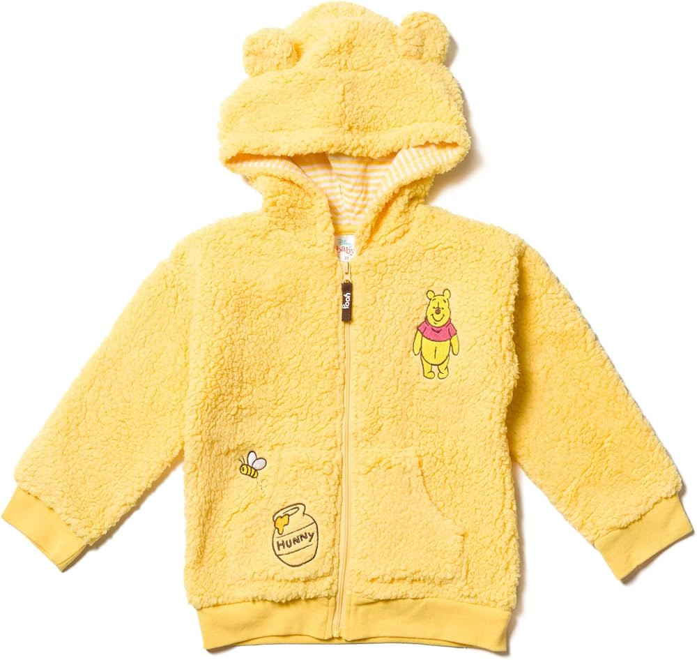 Disney Winnie the Pooh Mickey Mouse Tigger Pluto Zip Up Hoodie Newborn to Little Kid | Amazon (US)