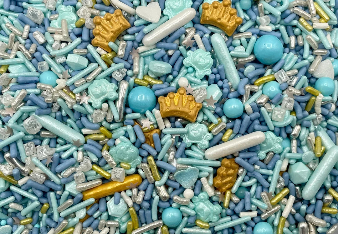 Blue Princess - Edible Candy Shapes Sprinkle Mix for Cakes, Cupcakes, Cookies, Baby, Wedding, Bir... | Etsy (US)